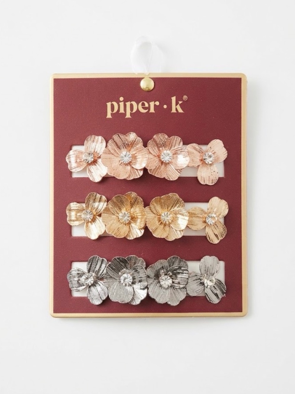 NWT โ๏ธ๐โ๏ธ Piper K Set of 3 Floral Hair Clip